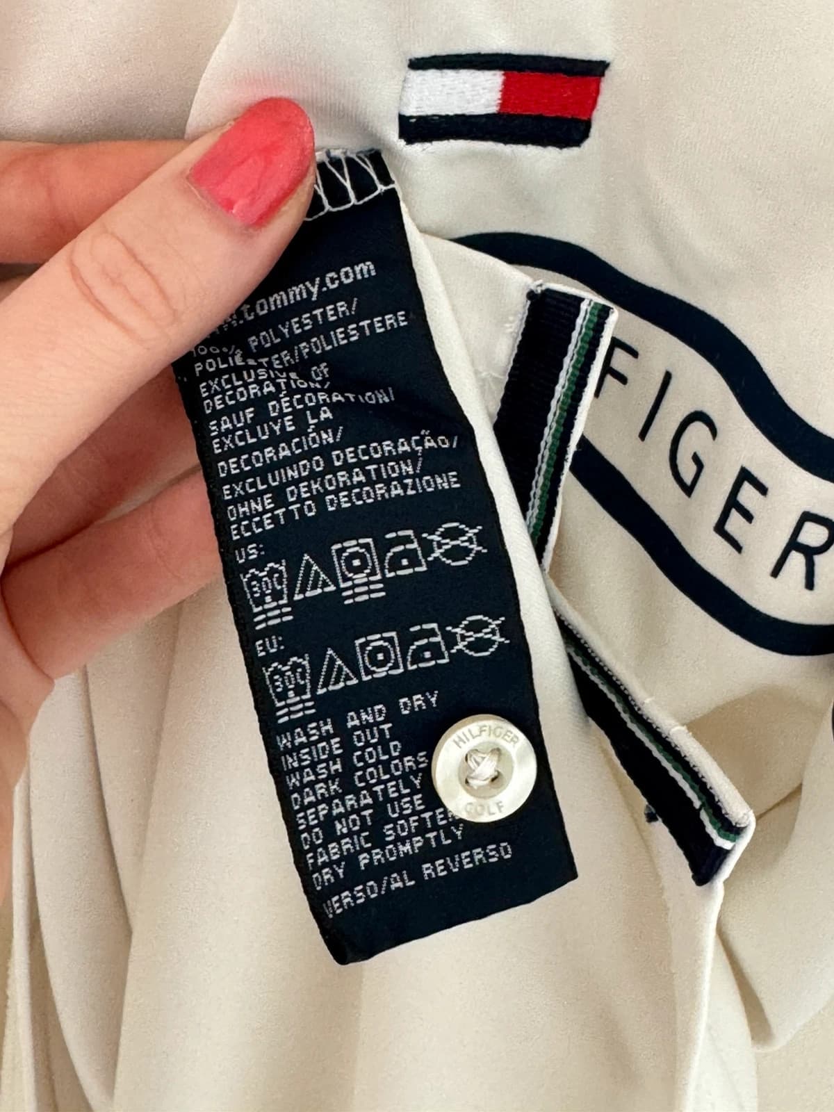 Polo golf Tommy Hilfiger blanc taille L - FP-260254 - Photo 7/8
