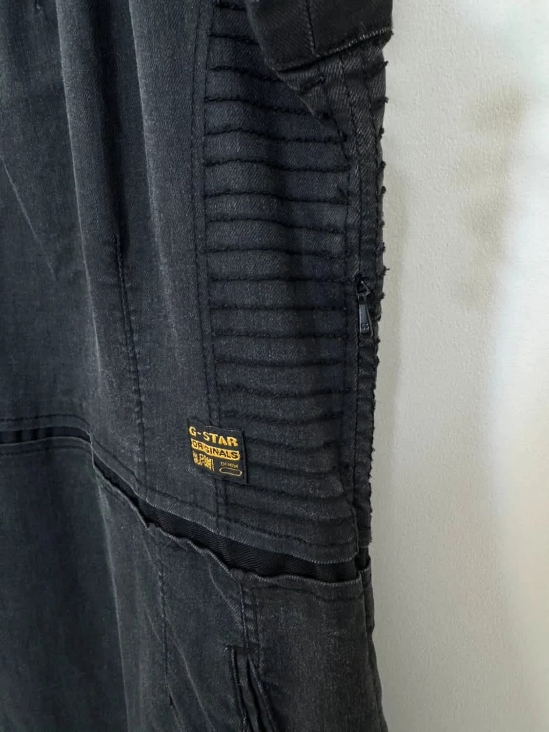 Robe denim noire G-Star Raw style biker taille M - Photo 5/11