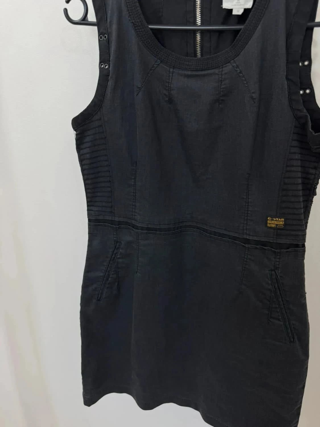 Robe denim noire G-Star Raw style biker taille M - Photo 6/11