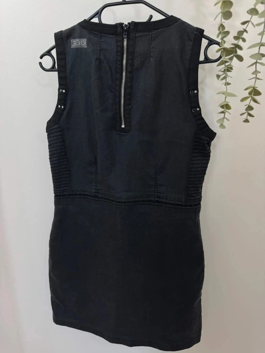 Robe denim noire G-Star Raw style biker taille M - Photo 8/11