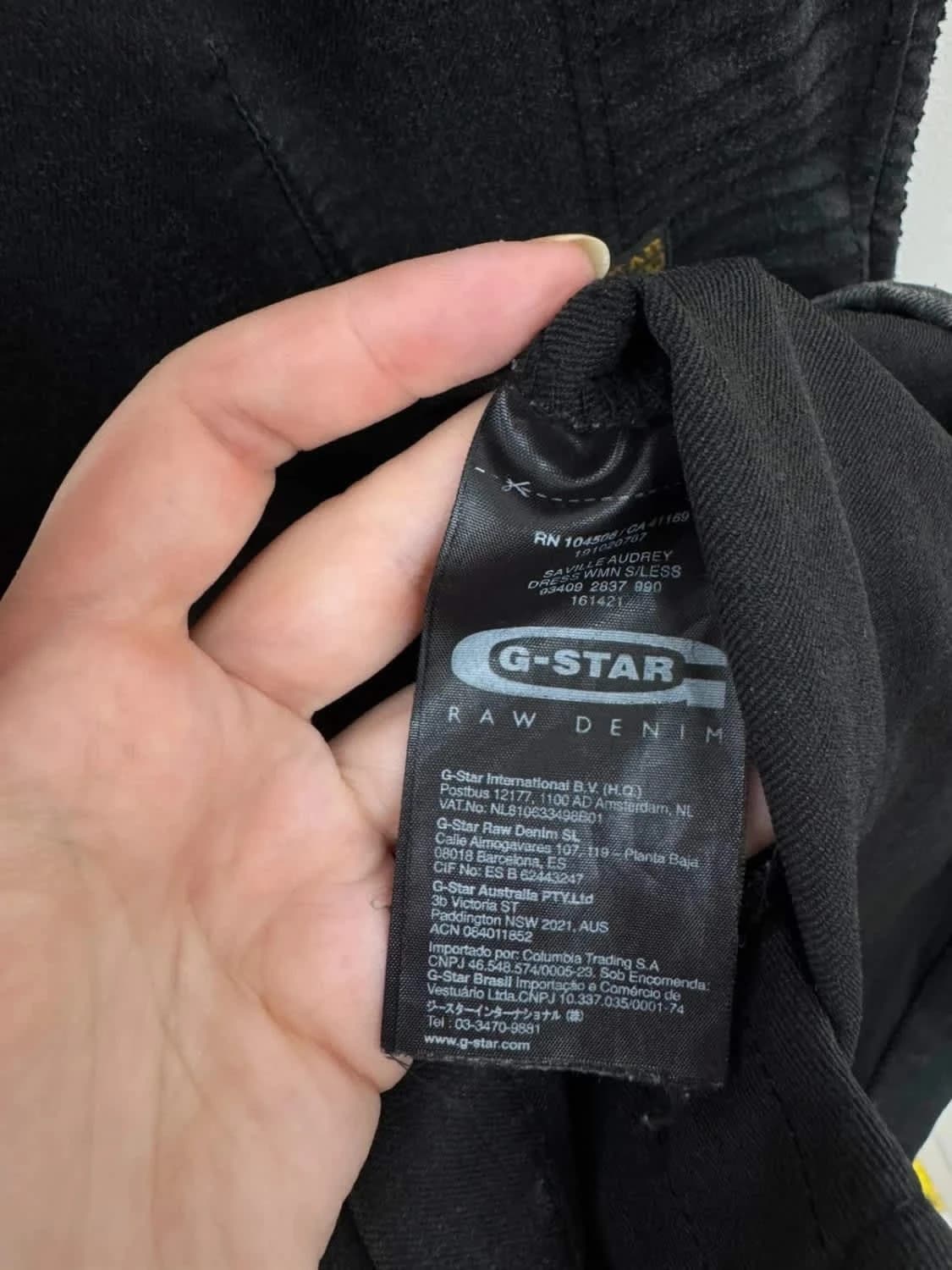 Robe denim noire G-Star Raw style biker taille M - Photo 10/11