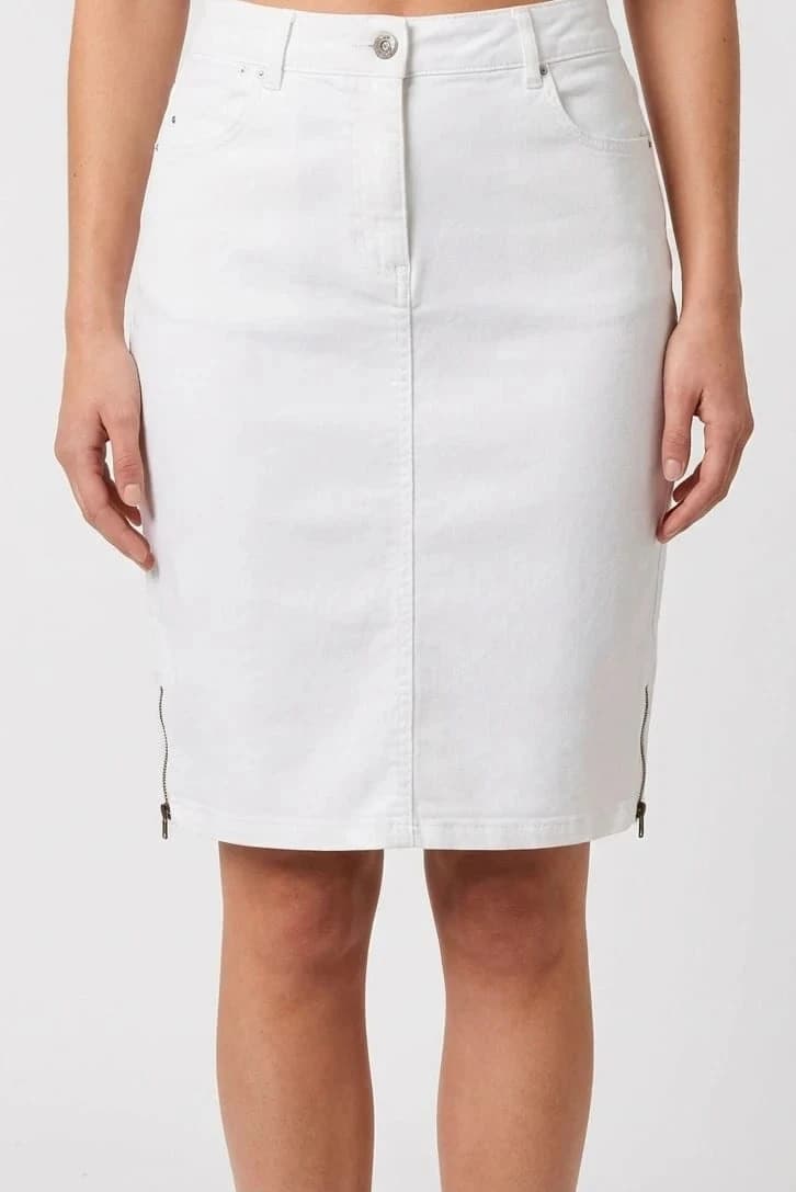 Jupe blanche Denim Caroll taille 36 - Photo 1/5