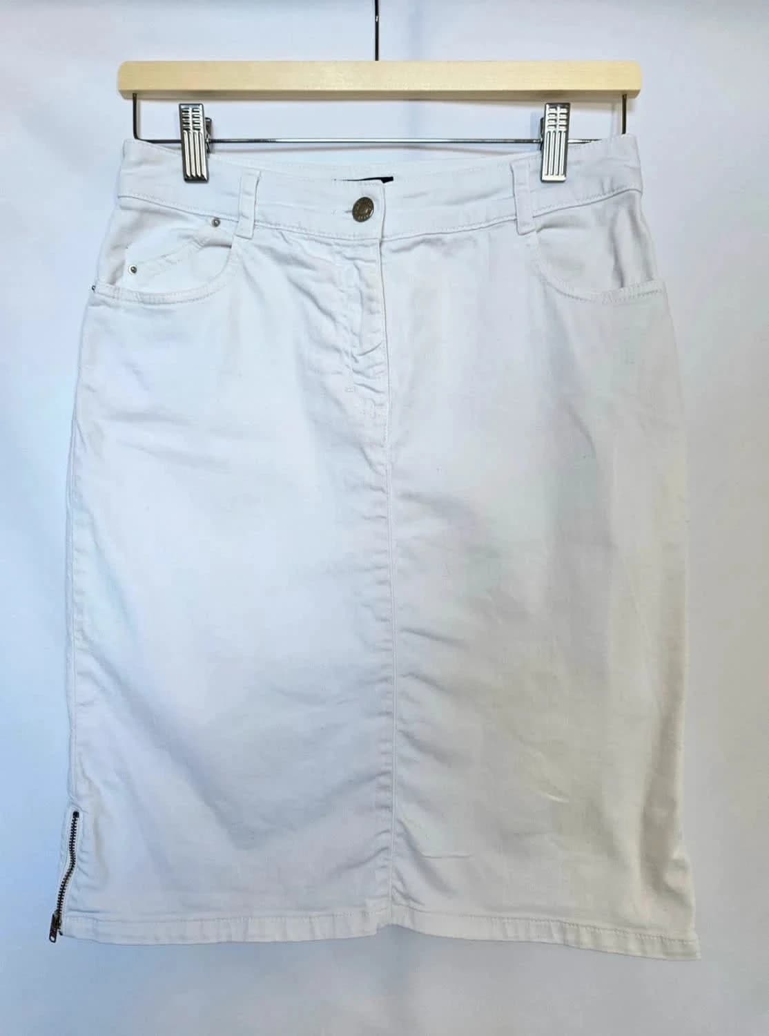 Jupe blanche Denim Caroll taille 36 - Photo 2/5