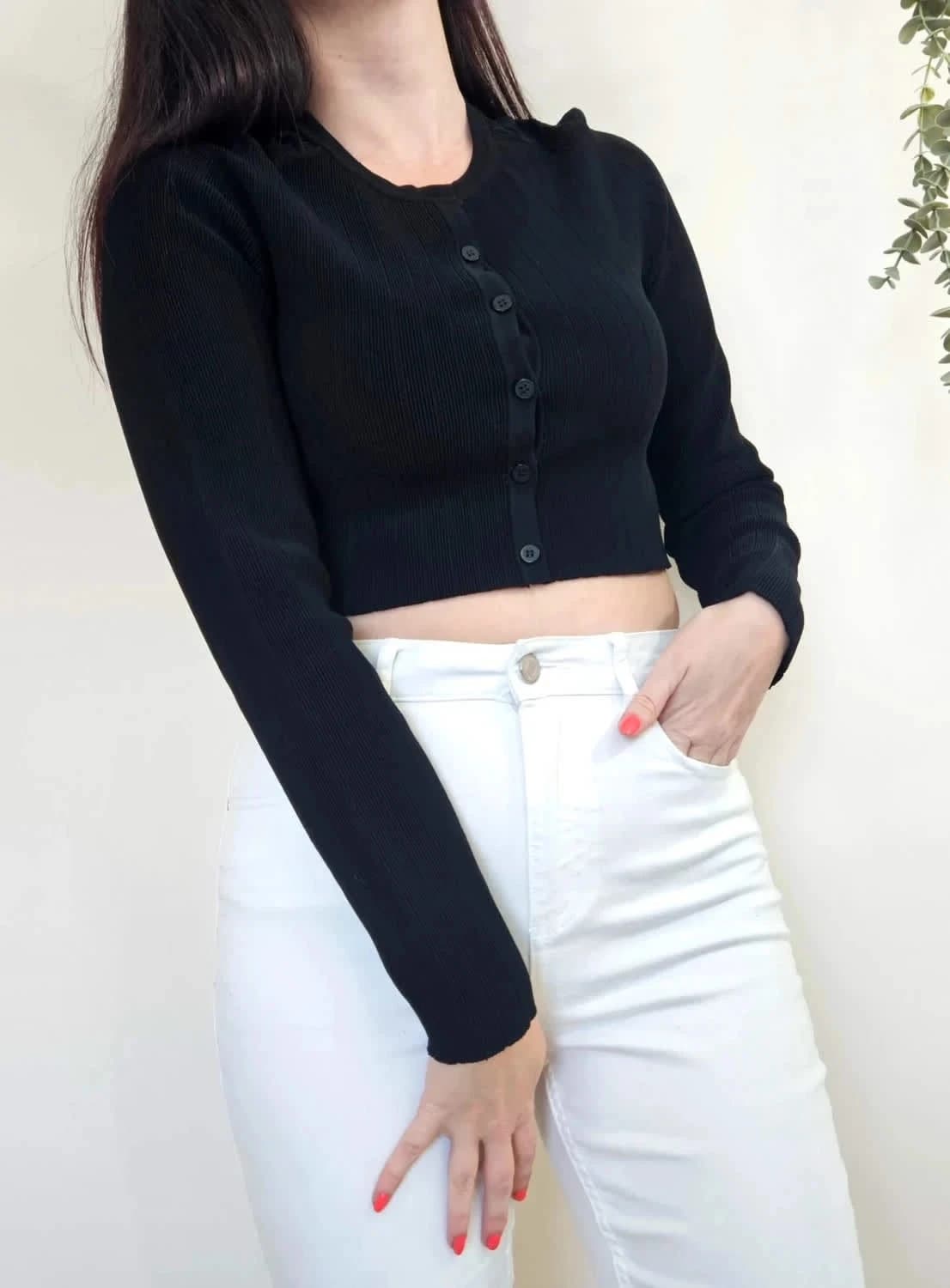 Veste courte noire Zapa taille S - Photo 1/5