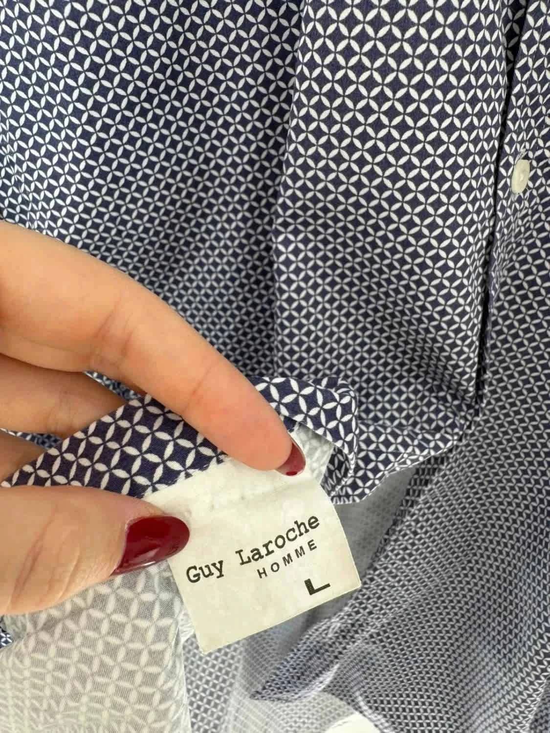 Chemise à motifs slim fit 100% coton Guy Laroche taille L - Photo 7/7
