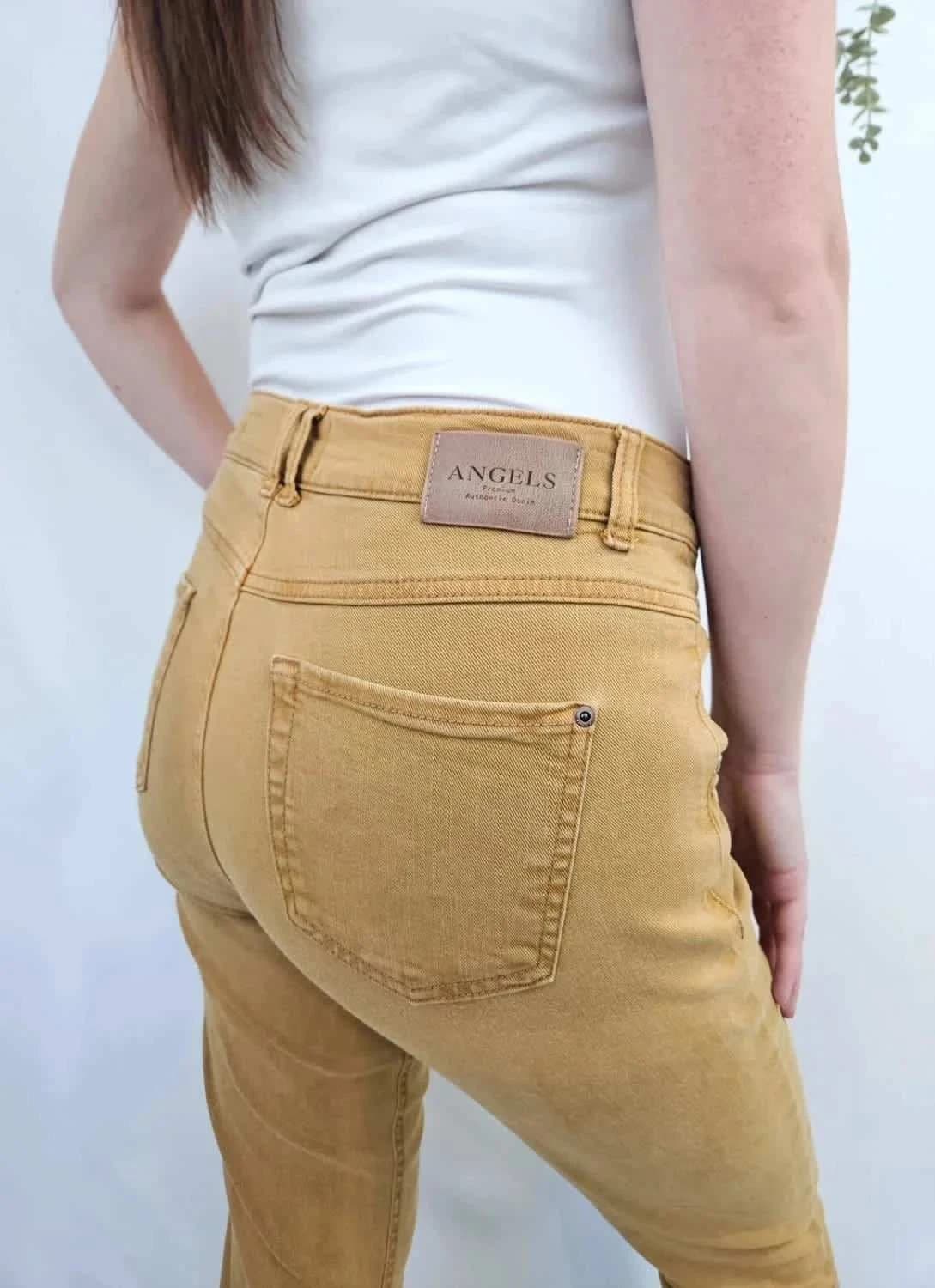 Jean Skinny moutarde Angels taille 38 - Photo 1/8
