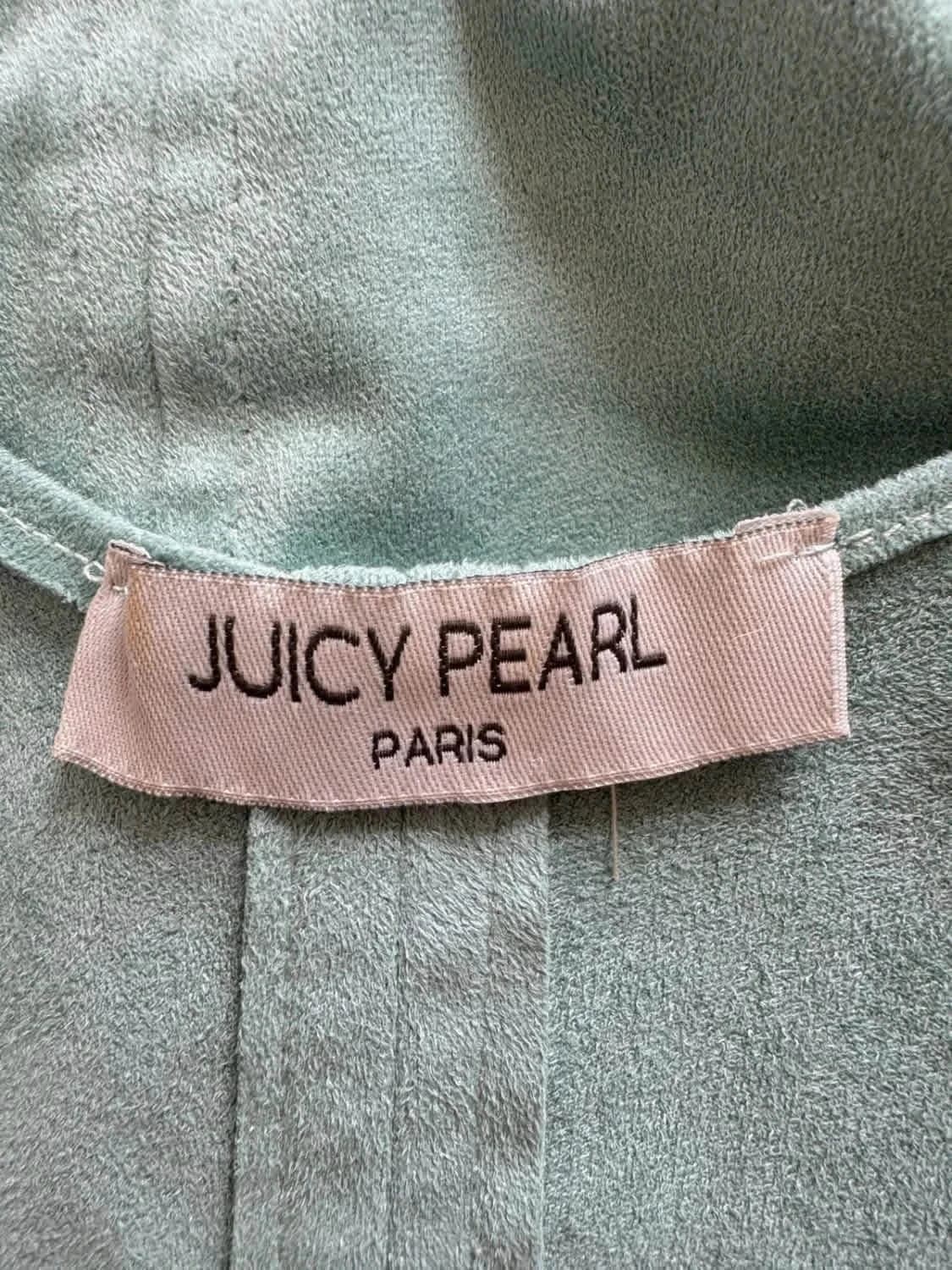 Débardeur suédine doux vert d’eau Juicy Pearl taille S Fabriqué en France - Photo 5/5