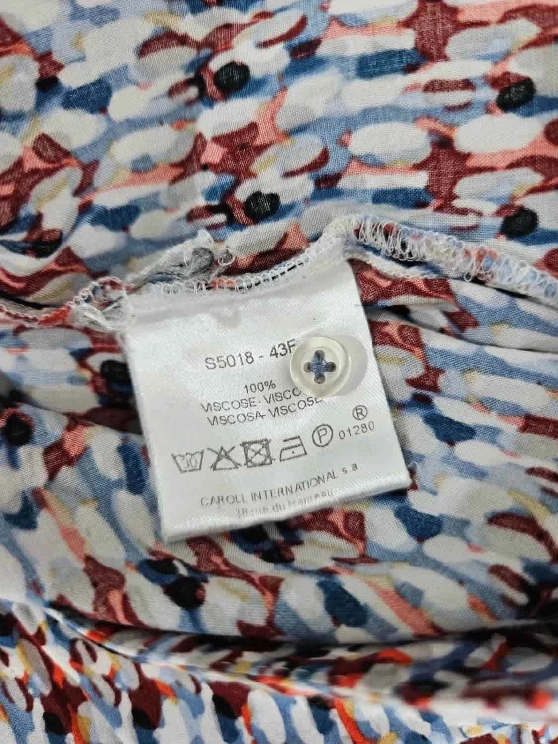 Blouse Caroll col V à motifs taille 40 - Photo 6/7