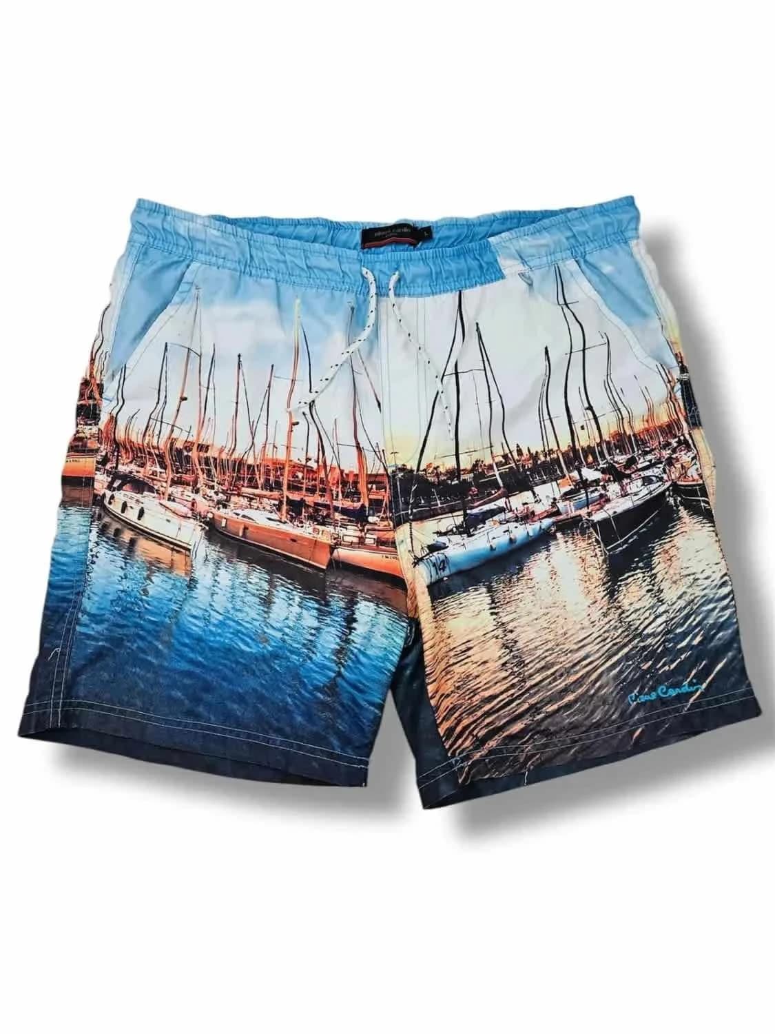 Short de bain Pierre Cardin motif original bateaux taille L - Photo 1/9