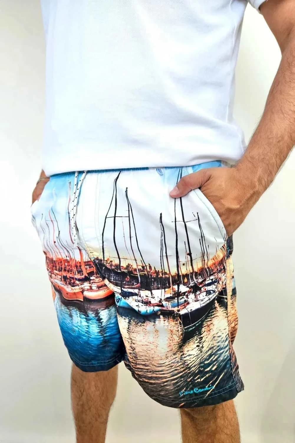 Short de bain Pierre Cardin motif original bateaux taille L - Photo 2/9