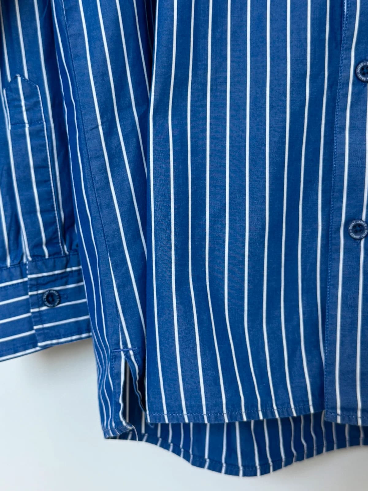 Chemise rayée Saint James bleu roi blanc taille S - FP260346 - Photo 4/9