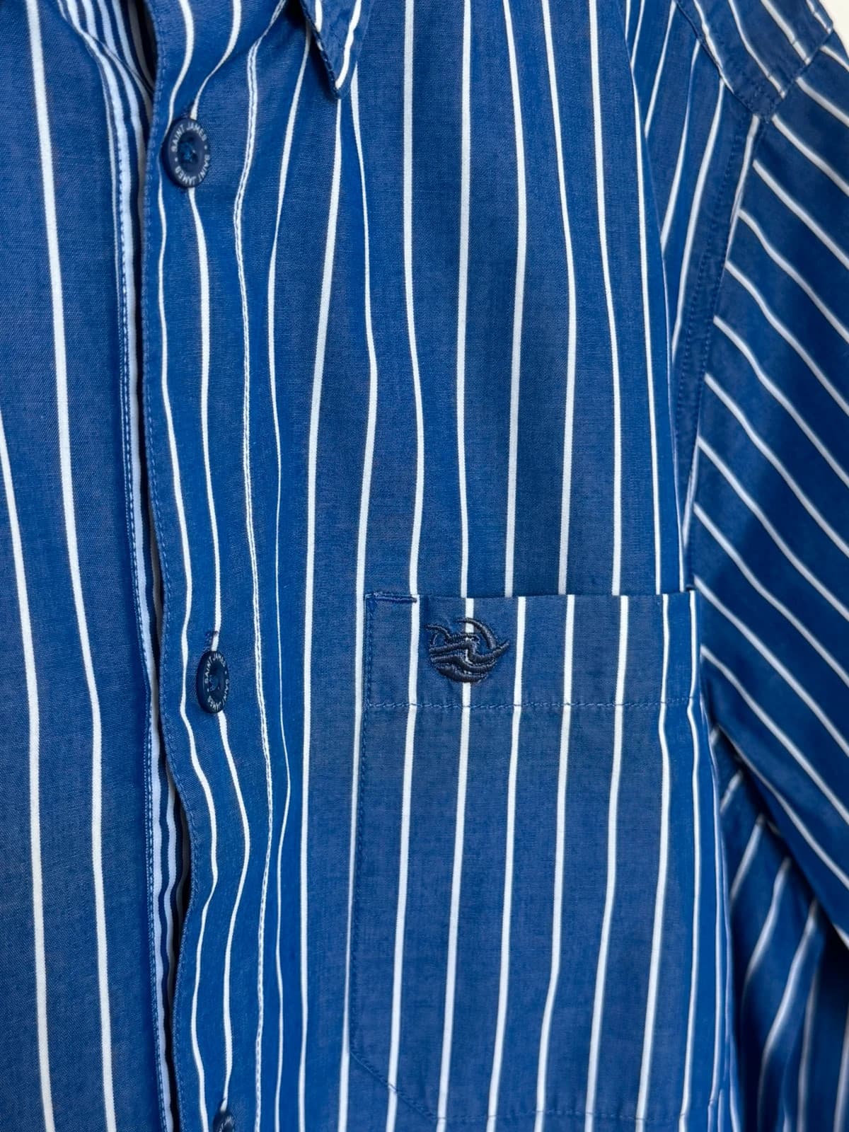 Chemise rayée Saint James bleu roi blanc taille S - FP260346 - Photo 5/9