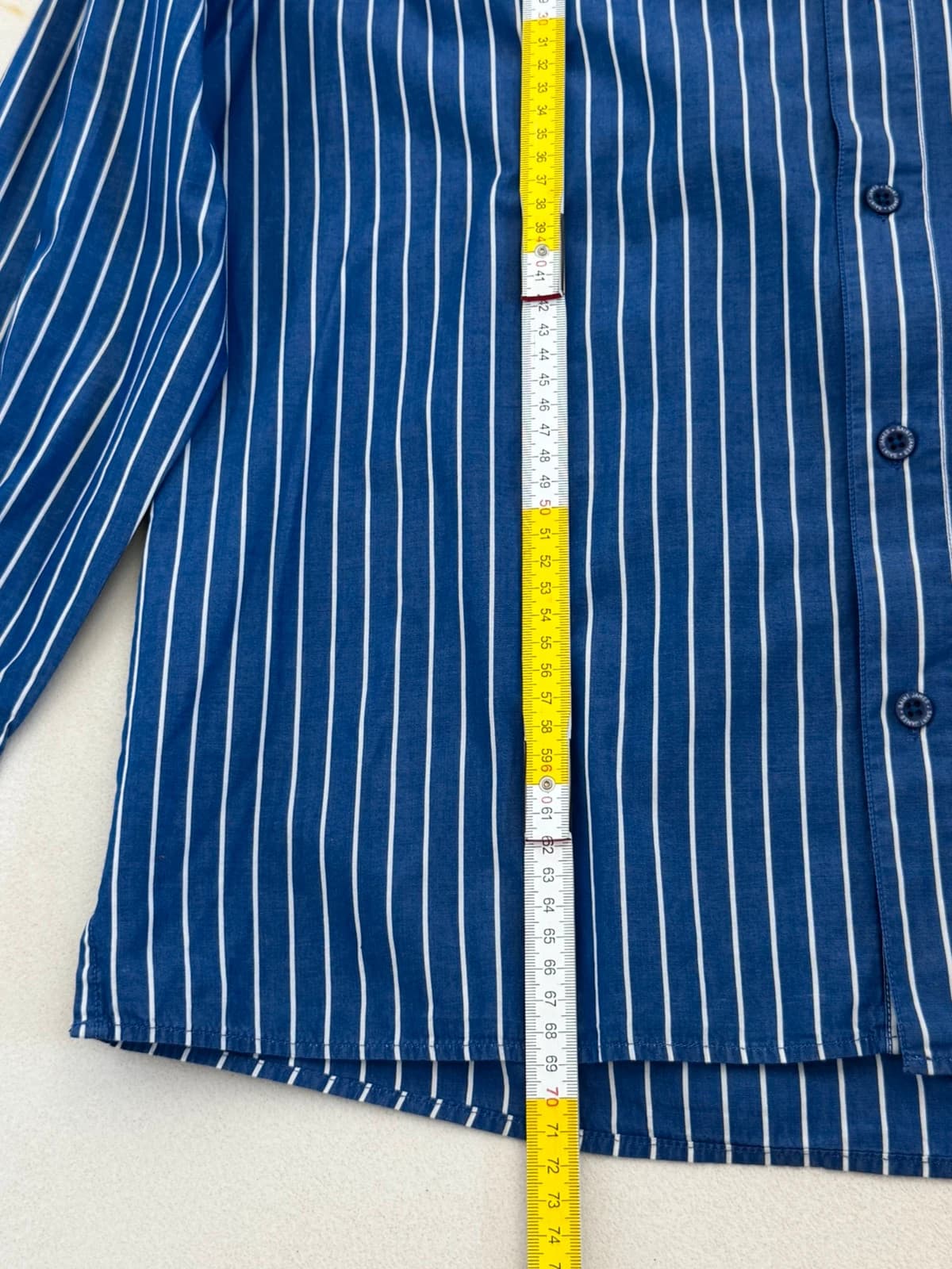 Chemise rayée Saint James bleu roi blanc taille S - FP260346 - Photo 9/9