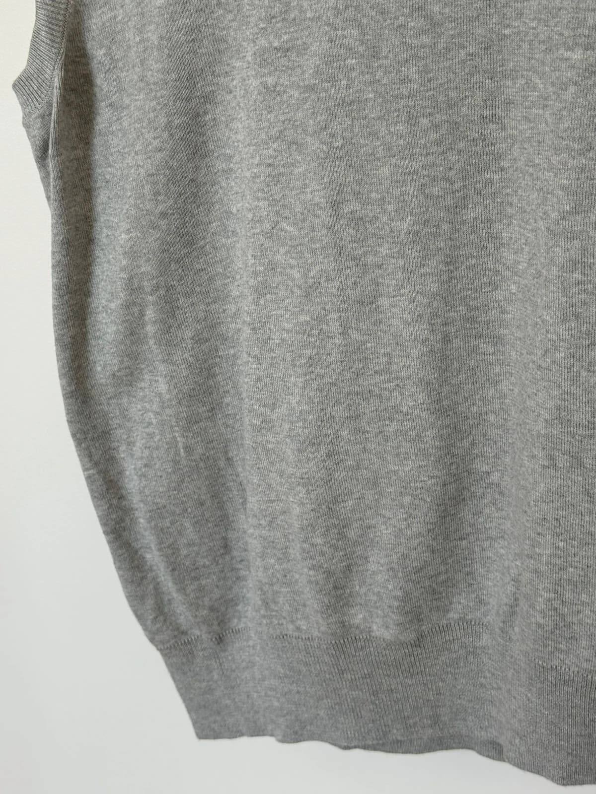 Pull sans manches Polo Ralph Lauren gris clair logo pony bleu brodé  taille L - PP2603267 - Photo 3/7