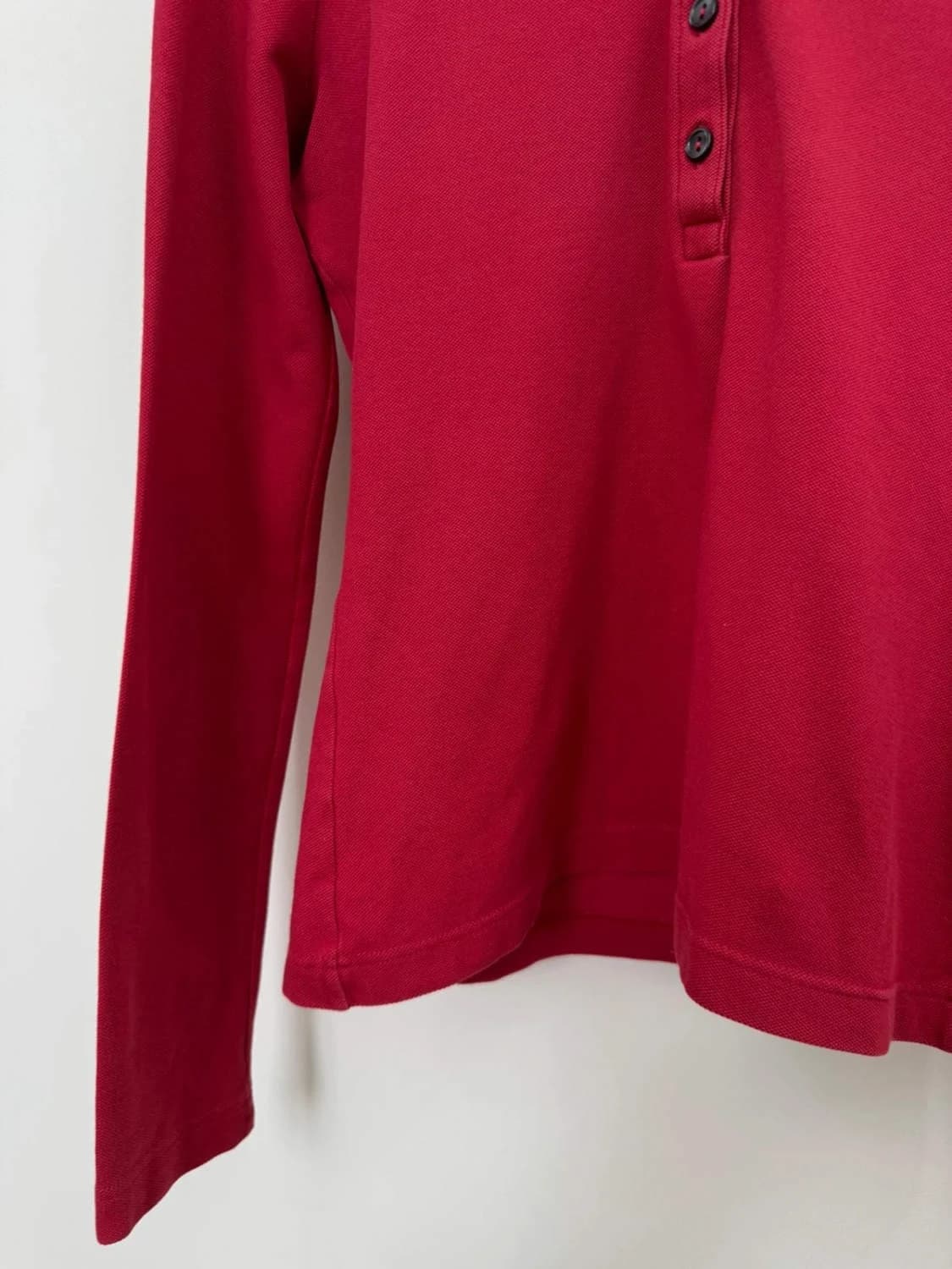 Polo manches longues Lacoste rouge coton piqué taille 38 - FP251211 - Photo 5/6