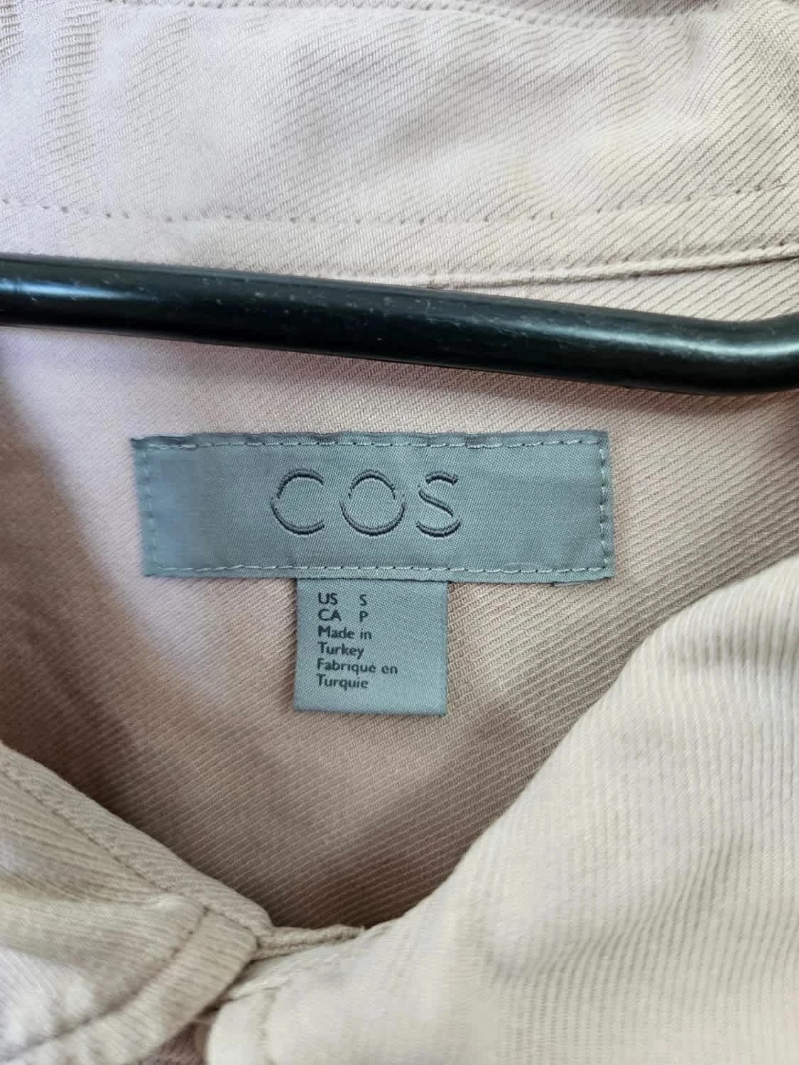 Chemise manches courtes oversize beige rosé Cos  taille S - Photo 3/6