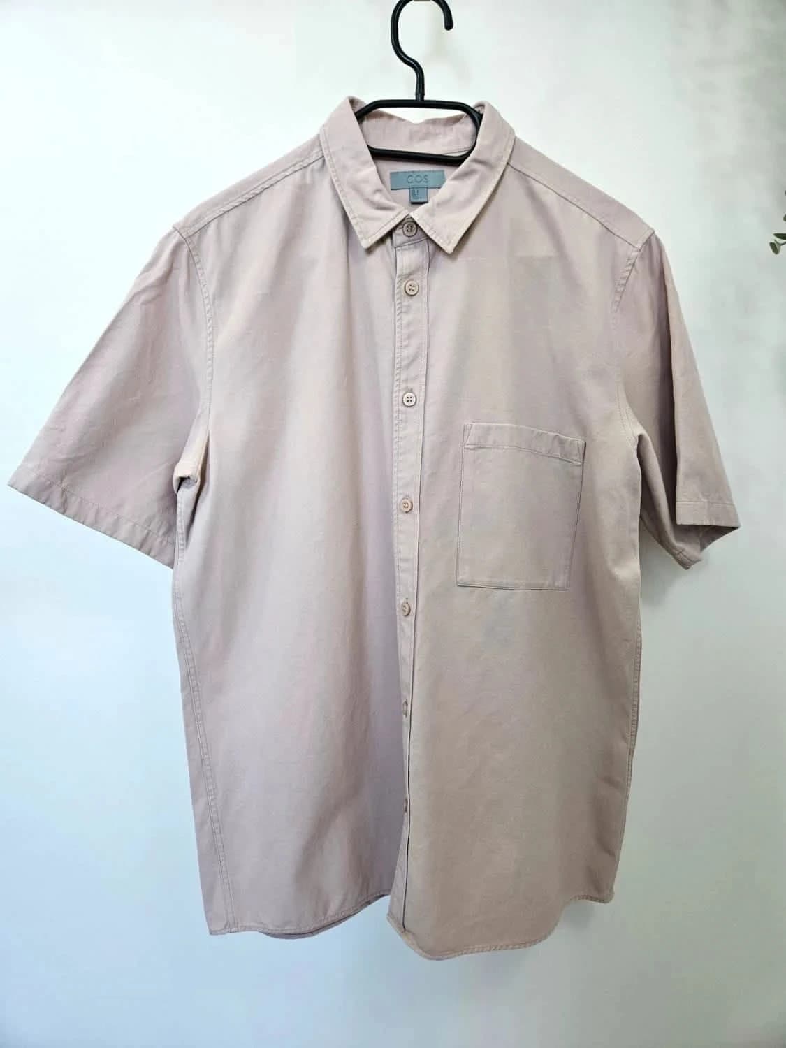 Chemise manches courtes oversize beige rosé Cos  taille S - Photo 2/6