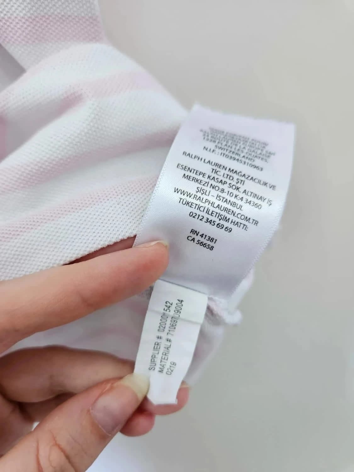 Polo rayé rose blanc Ralph Lauren Knit Oxford logo brodé blanc taille XL - Photo 6/9