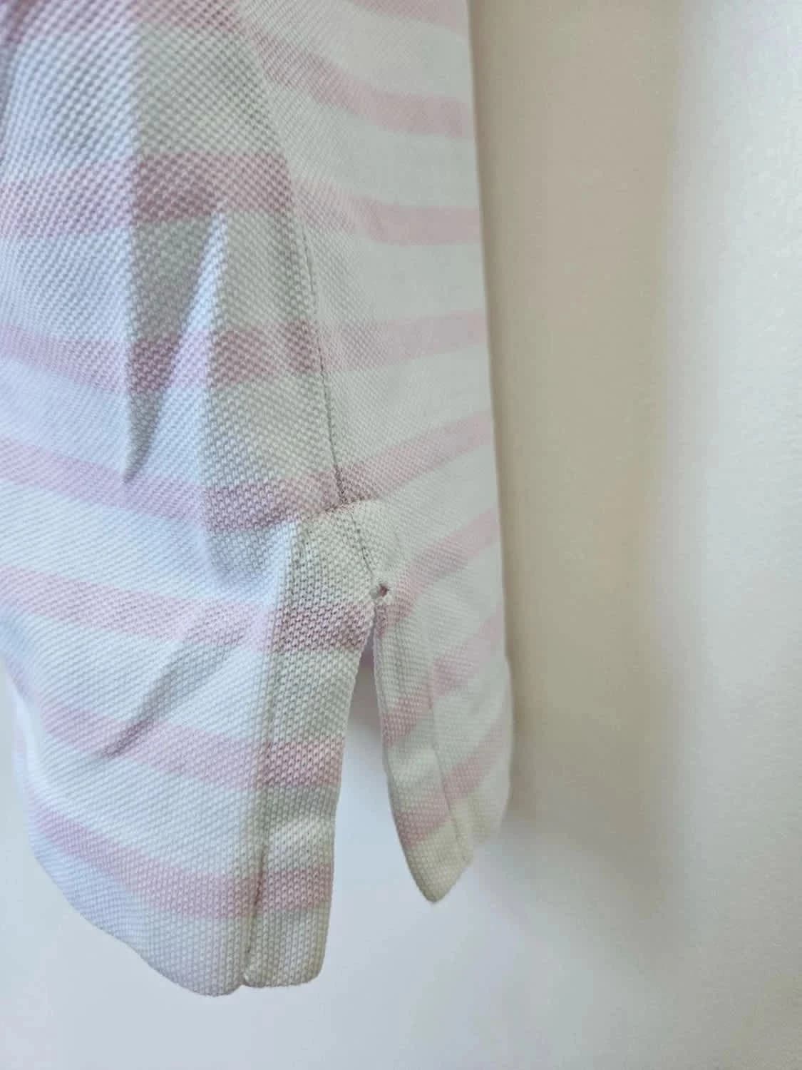 Polo rayé rose blanc Ralph Lauren Knit Oxford logo brodé blanc taille XL - Photo 9/9