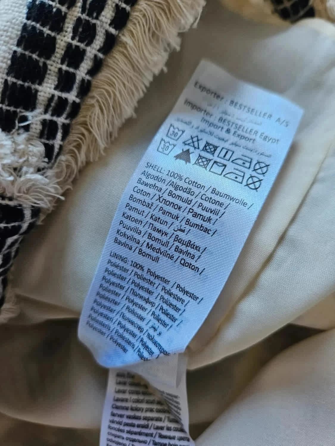 Jupe courte ethnique brodée crème Vero Moda taille M - Photo 8/9