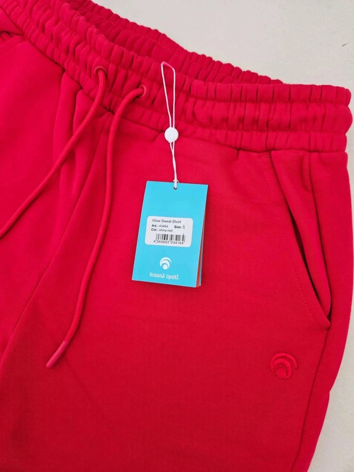 Short Oceans Apart rouge Glow Sweat brodé taille S - Photo 3/7