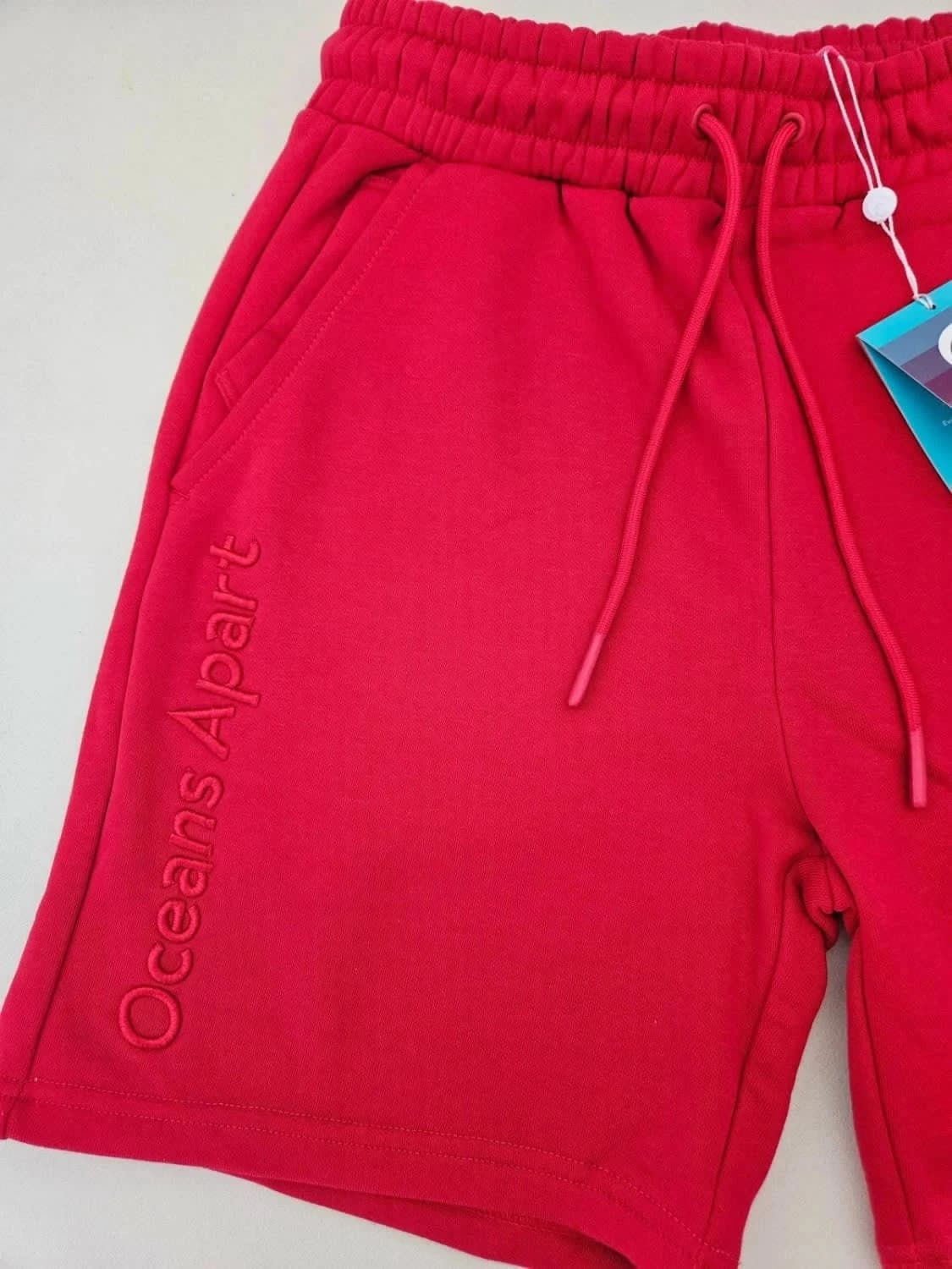 Short Oceans Apart rouge Glow Sweat brodé taille S - Photo 5/7