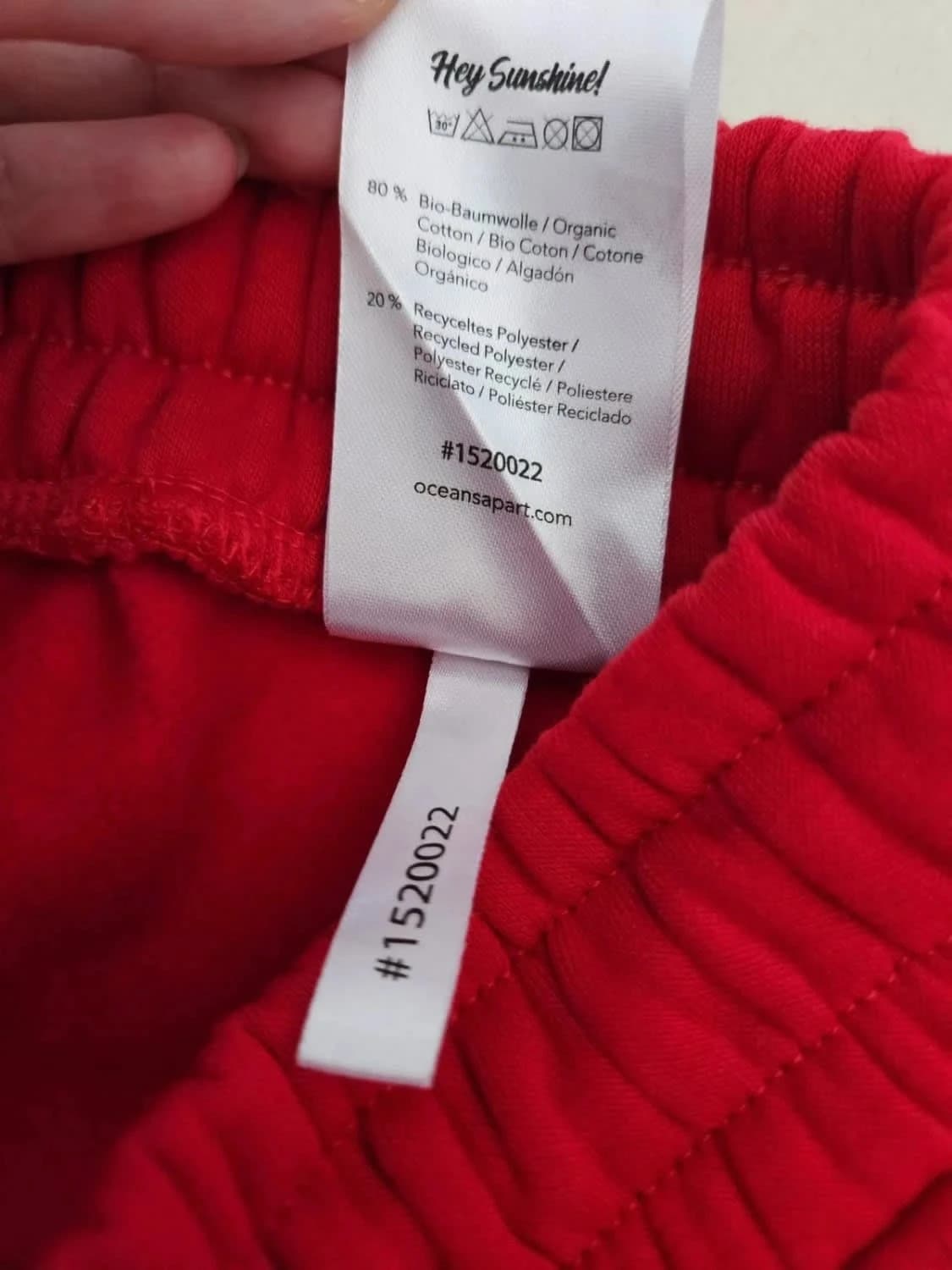 Short Oceans Apart rouge Glow Sweat brodé taille S - Photo 7/7