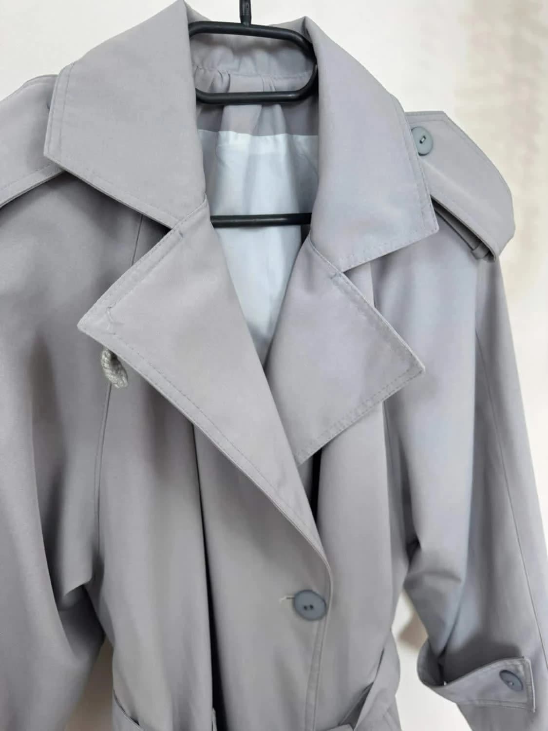 Trench long gris vintage - Photo 3/6