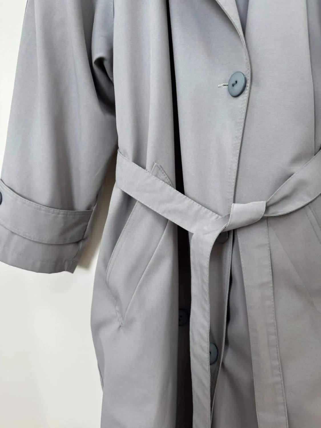 Trench long gris vintage - Photo 4/6