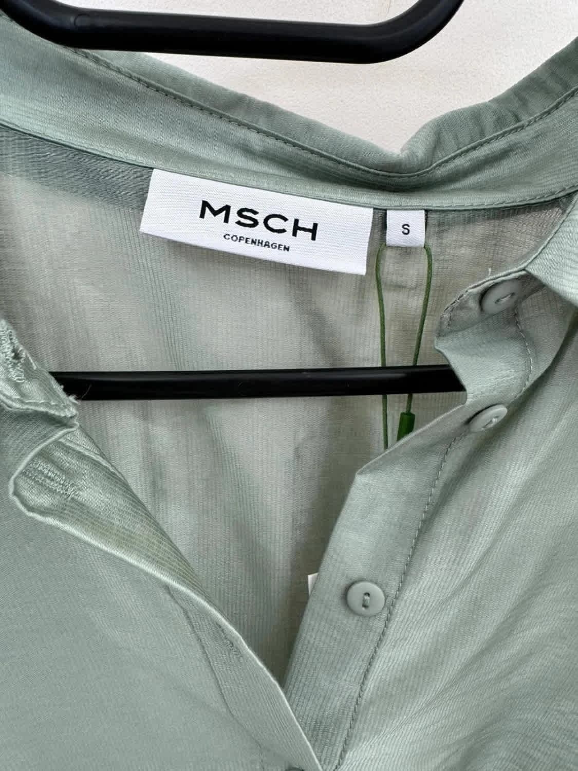 Blouse verte manches bouffantes MSCH taille S - Photo 3/6