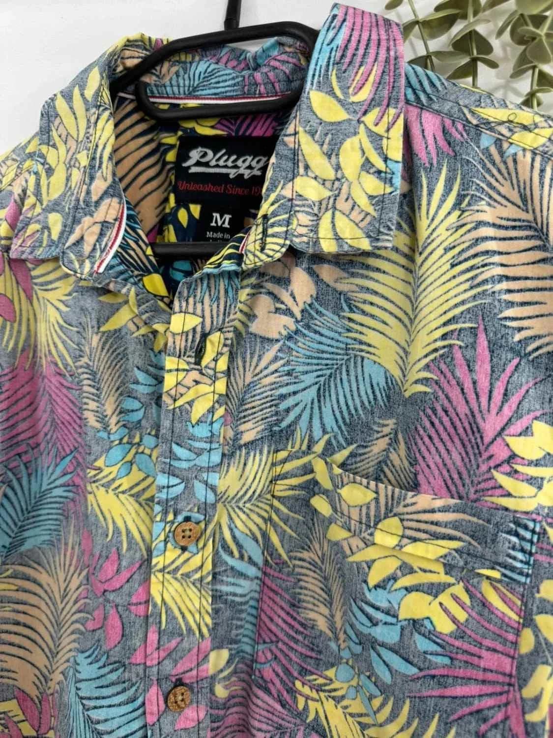 Chemise florale Plugg manches courtes taille M - Photo 3/7