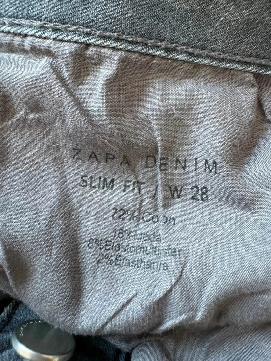 Jean gris stretch Denim Zapa taille 38 - Photo 7/8