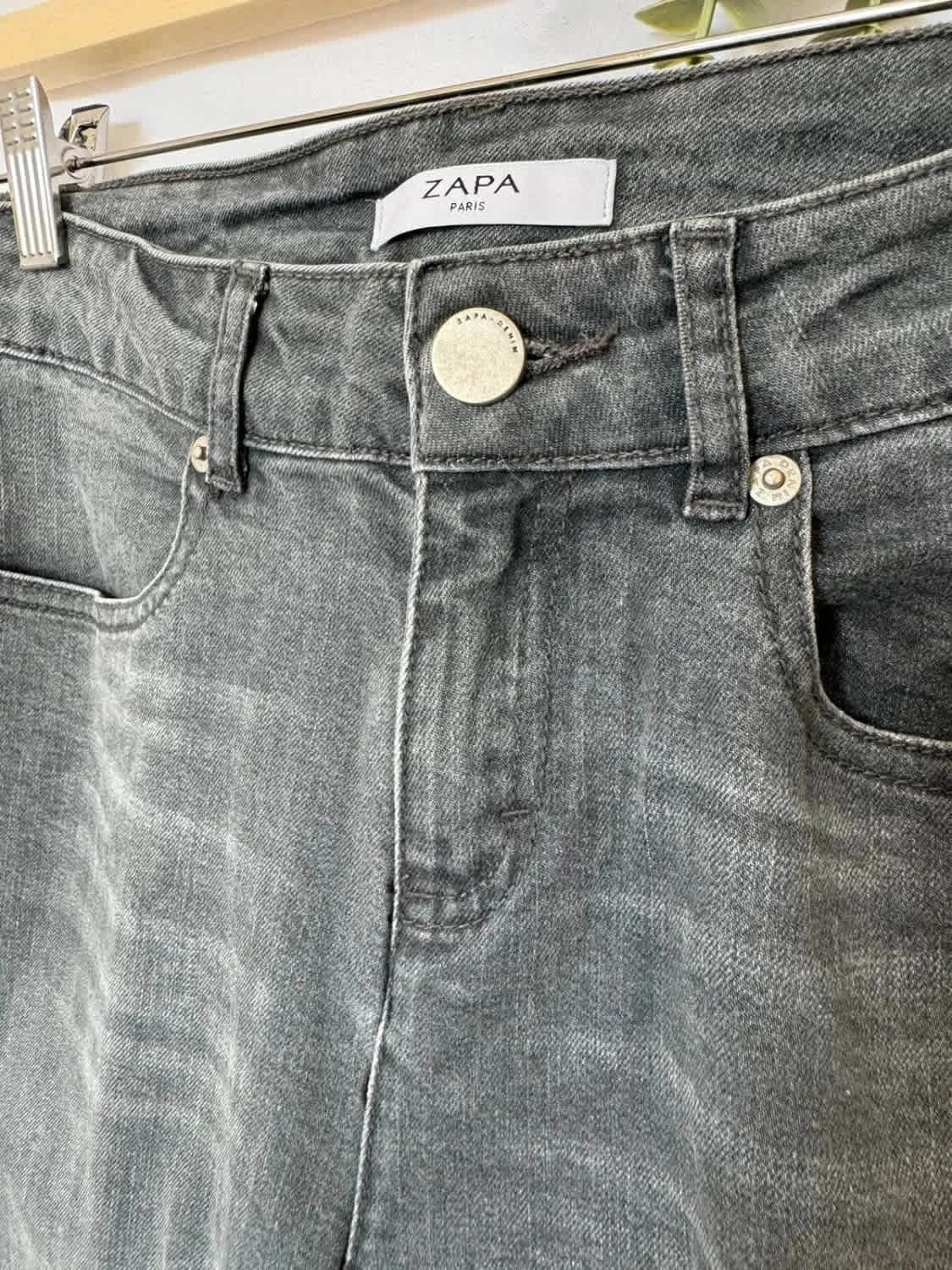 Jean gris stretch Denim Zapa taille 38 - Photo 3/8