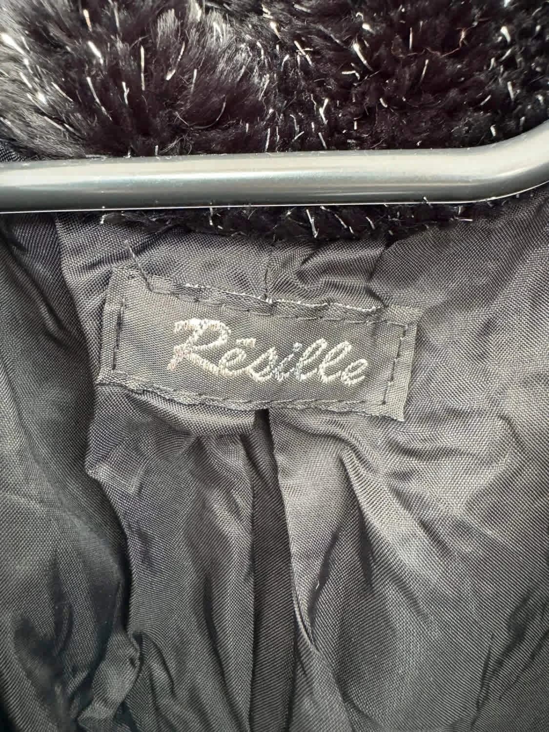 Veste fausse fourrure noire à paillette - Photo 5/5