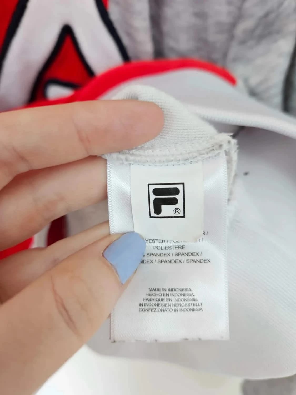 Sweat Fila polaire crewneck Crop velours Color block doux logo brodé taille S - Photo 5/7