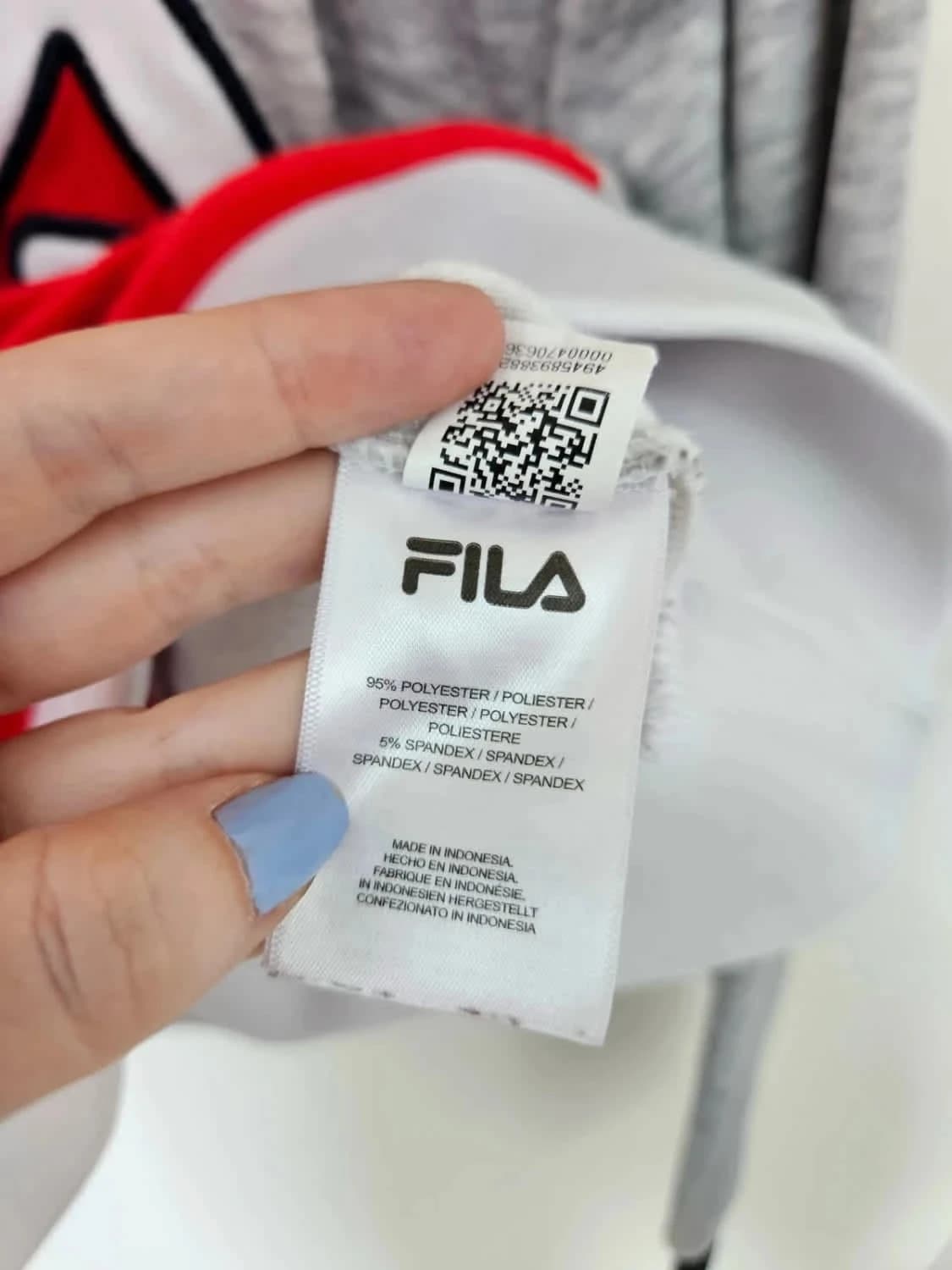 Sweat Fila polaire crewneck Crop velours Color block doux logo brodé taille S - Photo 6/7