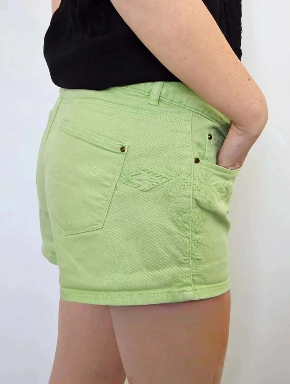 Short femme Etam vert taille XL - Photo 3/7