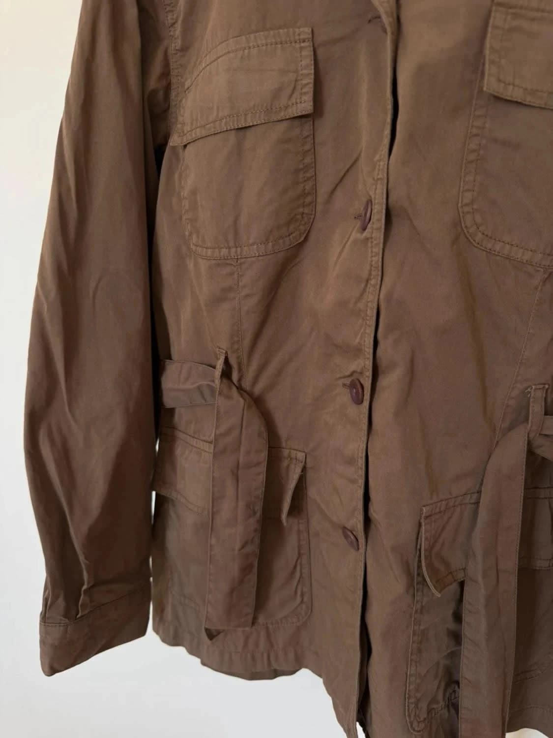 Veste saharienne coton bensimon marron ceinturée taille 42 - Photo 3/4