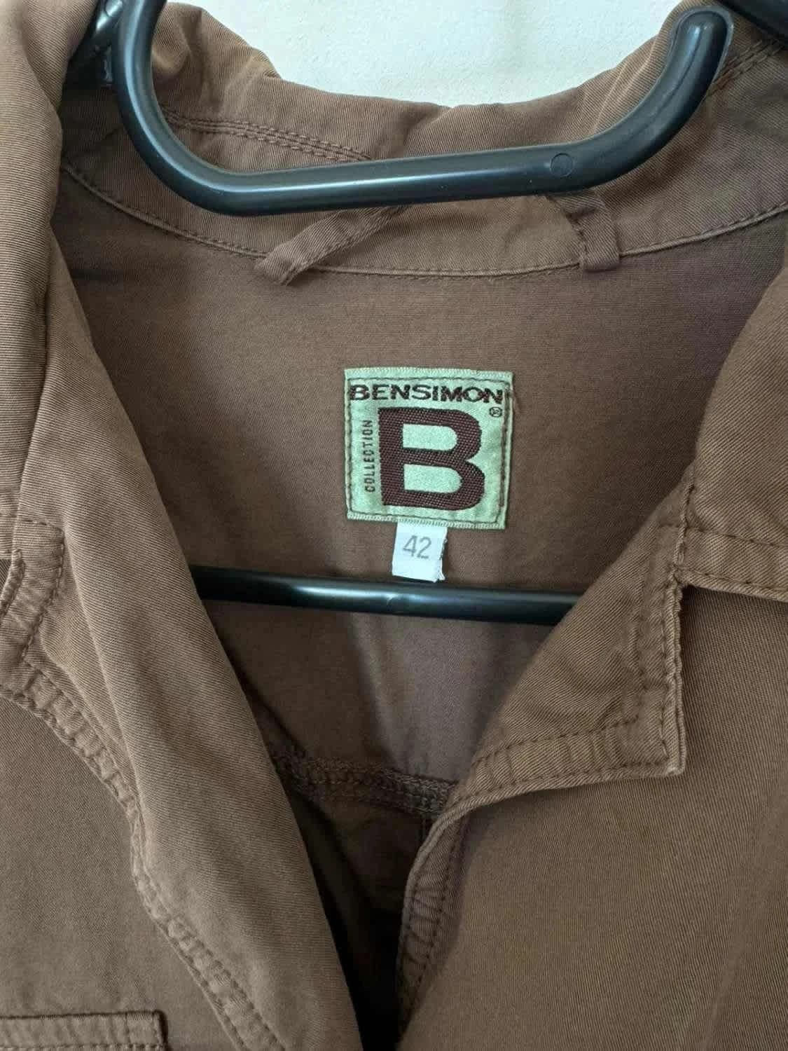 Veste saharienne coton bensimon marron ceinturée taille 42 - Photo 4/4