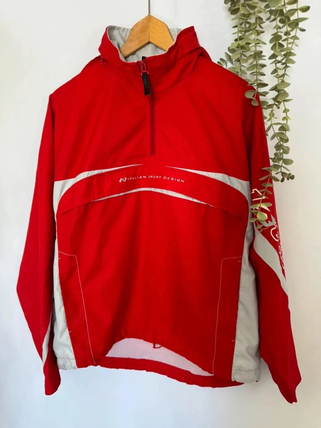 Veste coupe vent rouge Half Zip Jacket Lotto taille S - Photo 2/12