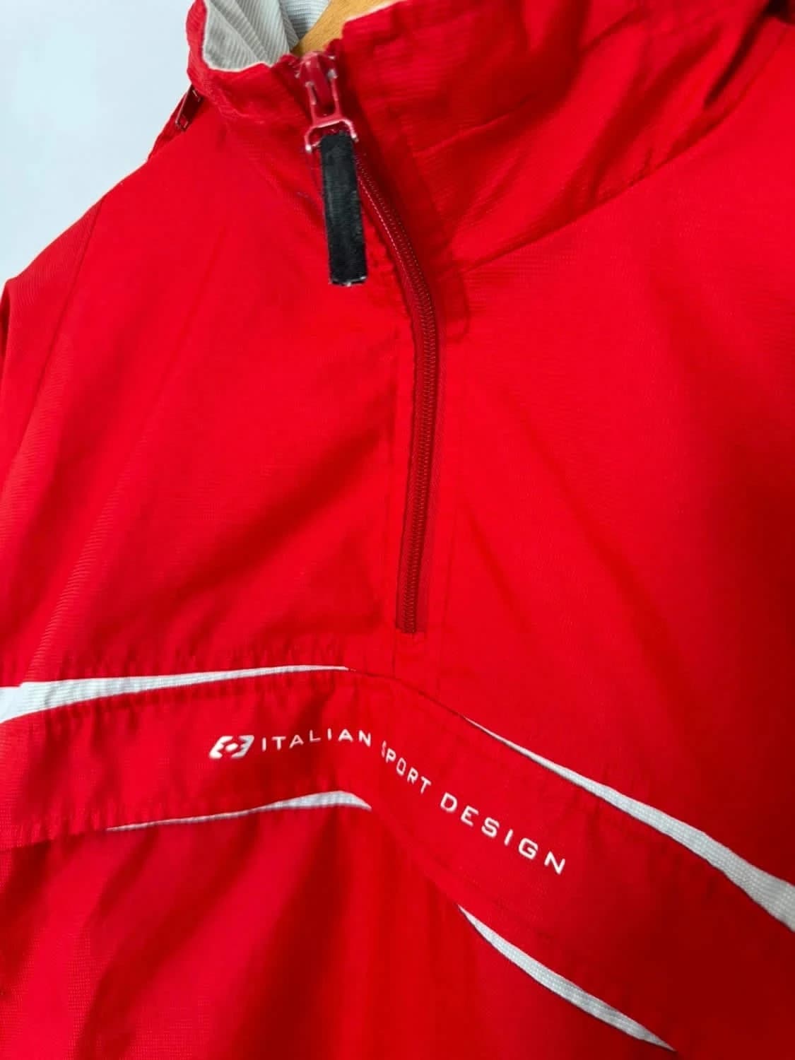 Veste coupe vent rouge Half Zip Jacket Lotto taille S - Photo 4/12