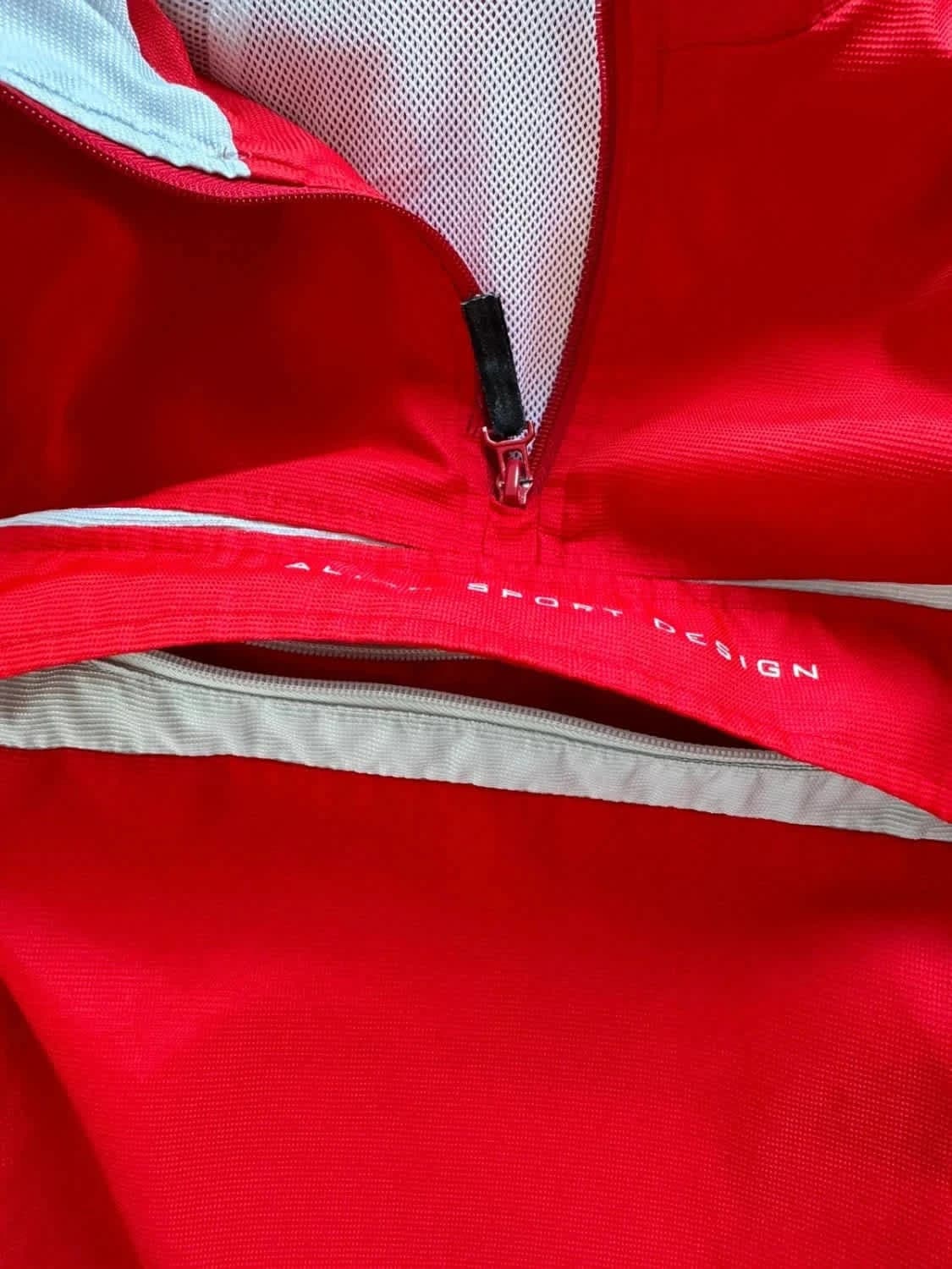 Veste coupe vent rouge Half Zip Jacket Lotto taille S - Photo 9/12