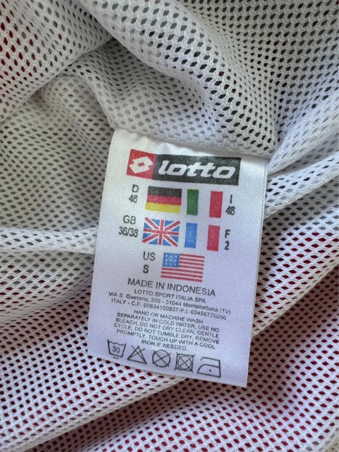 Veste coupe vent rouge Half Zip Jacket Lotto taille S - Photo 10/12