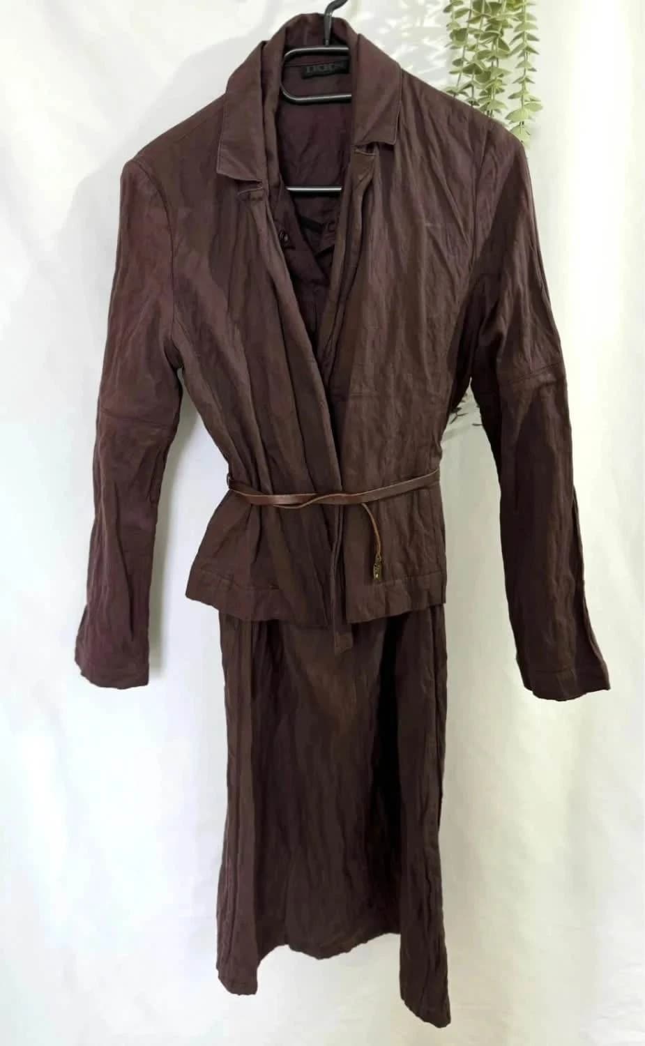 Ensemble 3 pièces robe et vestes chocolat IKKS taille M - Photo 11/11