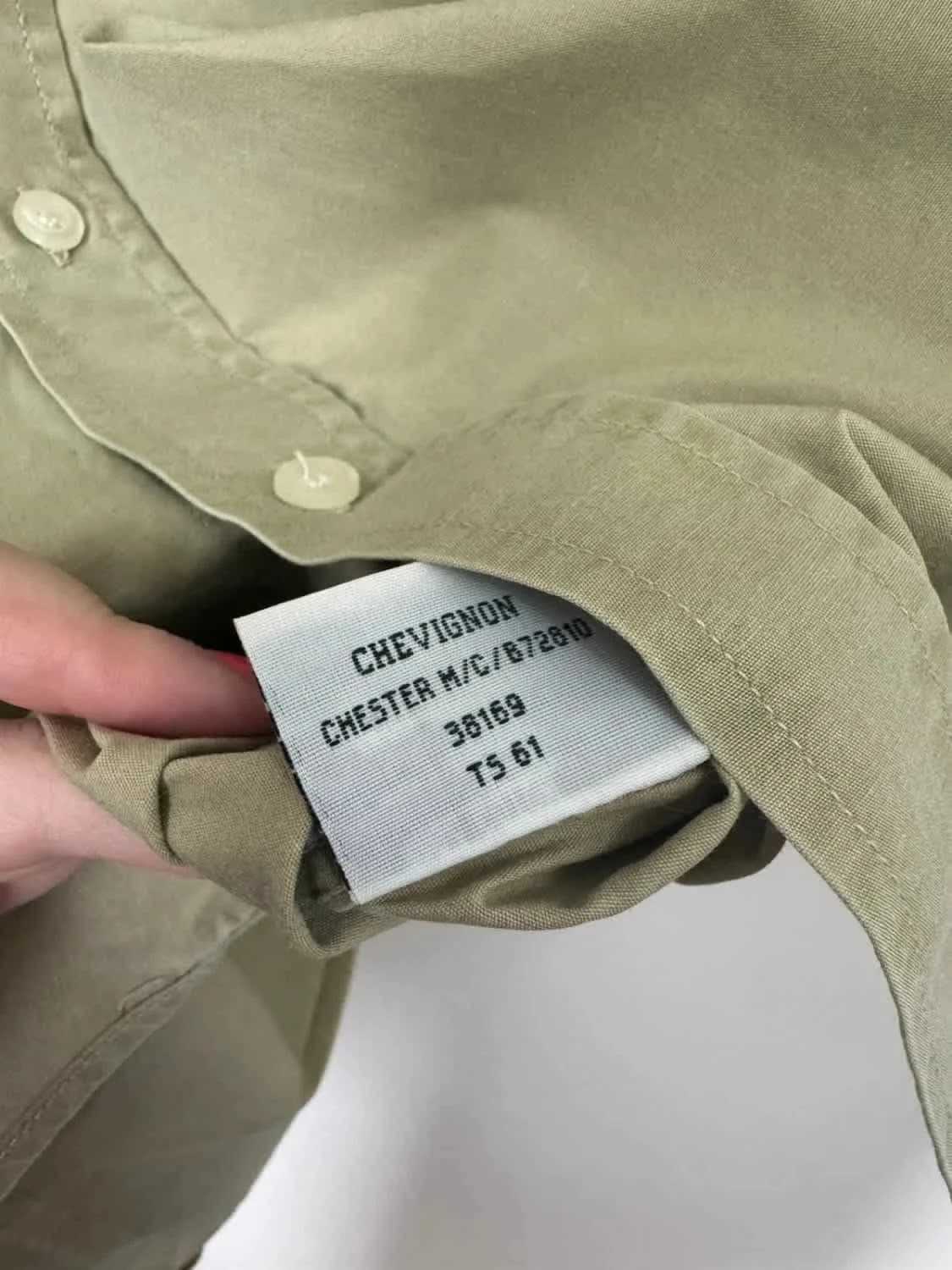 Chemise manches courtes verte Chevignon 100% coton taille XL - Photo 7/9