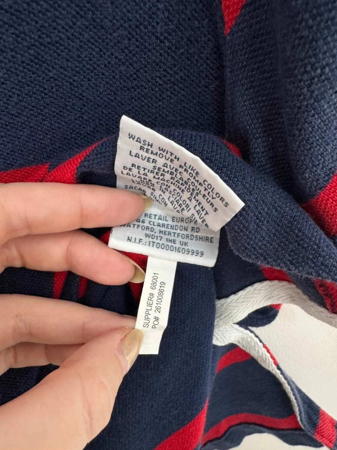 Polo manches courtes rayé Polo Ralph Lauren custom fit bleu rouge taille S - FP251243 - Photo 8/9