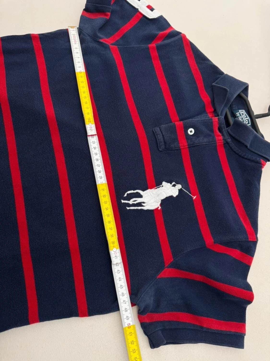 Polo manches courtes rayé Polo Ralph Lauren custom fit bleu rouge taille S - FP251243 - Photo 9/9