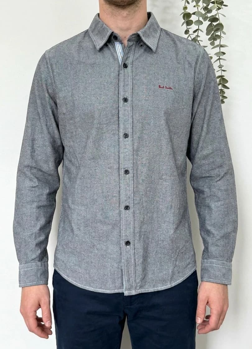 Chemise Paul Smith brodée grise coupe droite taille M - VG26041 - Photo 1/9