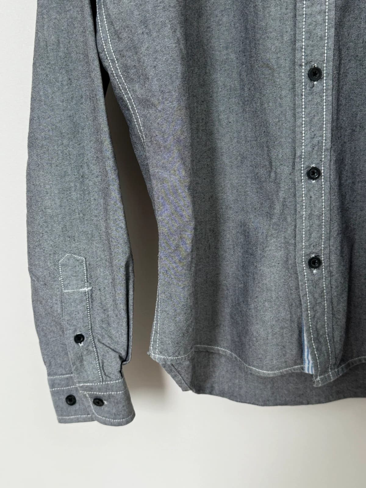 Chemise Paul Smith brodée grise coupe droite taille M - VG26041 - Photo 3/9