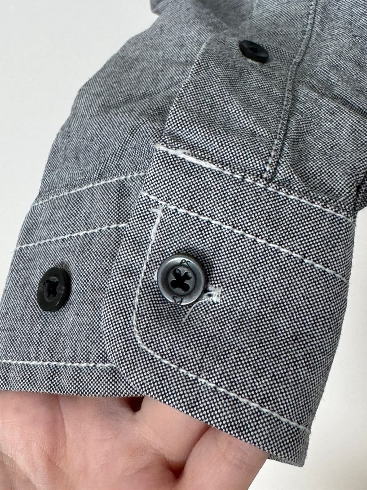 Chemise Paul Smith brodée grise coupe droite taille M - VG26041 - Photo 4/9